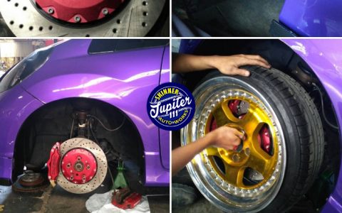Installasi Big Brake Kit ( BBK ) di Honda Jazz GE8 - Car Detailing Works